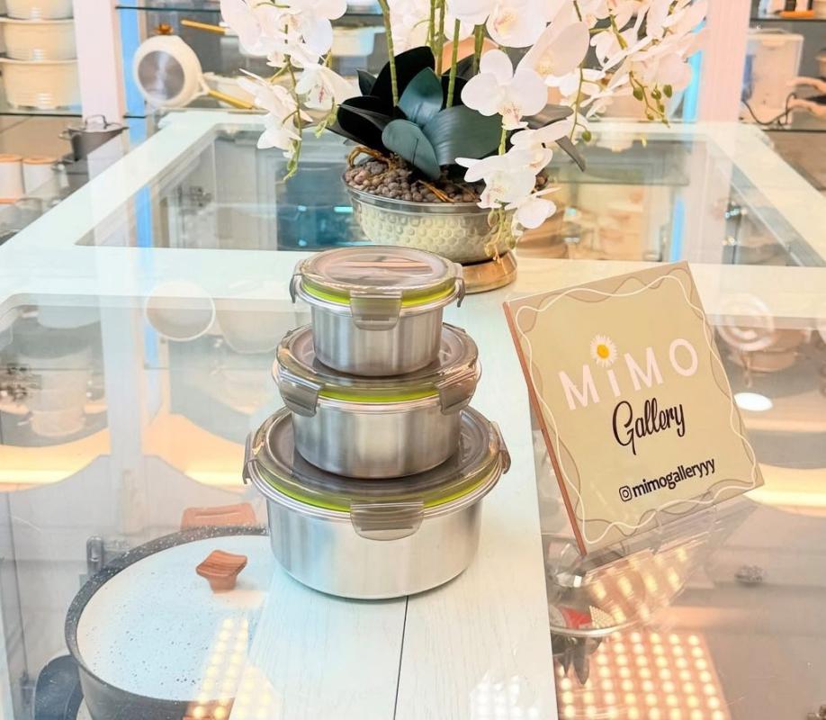 ظرف غذای استیل یونیک سه تایی مدل گرد ج