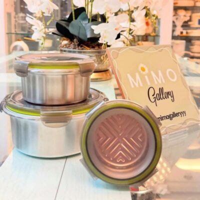 ظرف غذای استیل یونیک سه تایی مدل گرد ذ