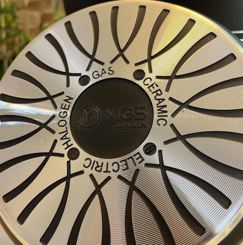 تابه تکدسته دربدار چدن گرانیتی برند M.G.S - تصویر 2