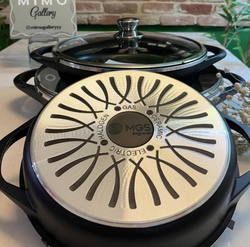 ماهیتابه دو دسته دربدار برند M.G.S - تصویر 2