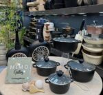 سرویس قابلمه 10 پارچه عروس MHK مدل خطی - تصویر 4