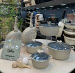 سرویس قابلمه 10 پارچه عروس MHK مدل خطی