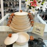 ماهیتابه دودسته دربدار هاناتک مدل درب فلزی رنگ کرم