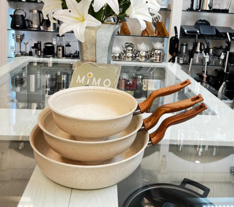 ماهیتابه تکدسته چدن گرانیتی هاناتک در سه سایز مختلف - تصویر 9