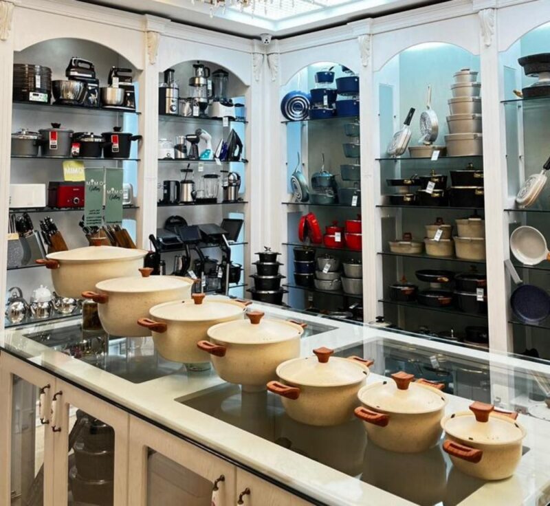 قابلمه تکی هاناتک مدل درب فلزی رنگ کرم - تصویر 5