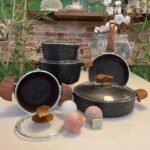 سرویس قابلمه 9 پارچه اویز رنگ مشکی کیفیت فوق العاده - تصویر 6