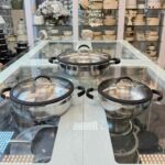 تابه دو دسته استیل برند لایف اسمایل درب سیلیکونی کد LIFEP22SHR-6-3 (وارداتی)