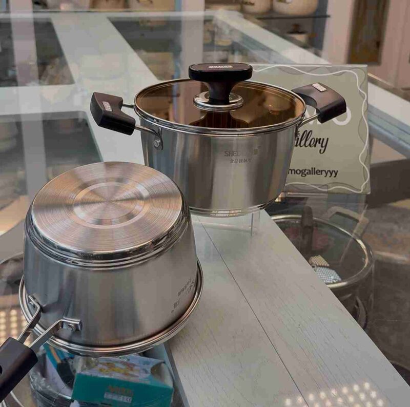 نیم ست قابلمه استیل وارداتی برند سراویتا - تصویر 2