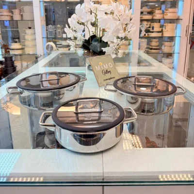 تابه دودسته استیل کف لیزری برند عرشیا الف