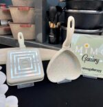 تابه پنکیک کوچک عروس چدن گرانیت مدل قلبی و مربعی - تصویر 2