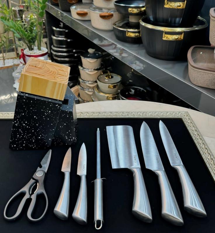 ست چاقو آشپزی حرفه ای 8 پارچه برند پرارین - تصویر 3