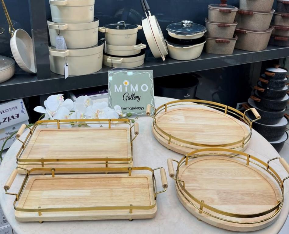 سینی چوبی شیک در دو طرح مستطیلی و گرد - تصویر 6