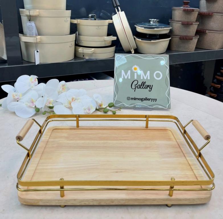 سینی چوبی شیک در دو طرح مستطیلی و گرد - تصویر 5