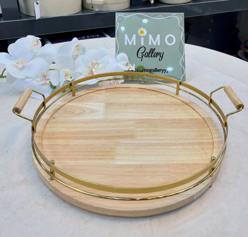 سینی چوبی شیک در دو طرح مستطیلی و گرد - تصویر 4