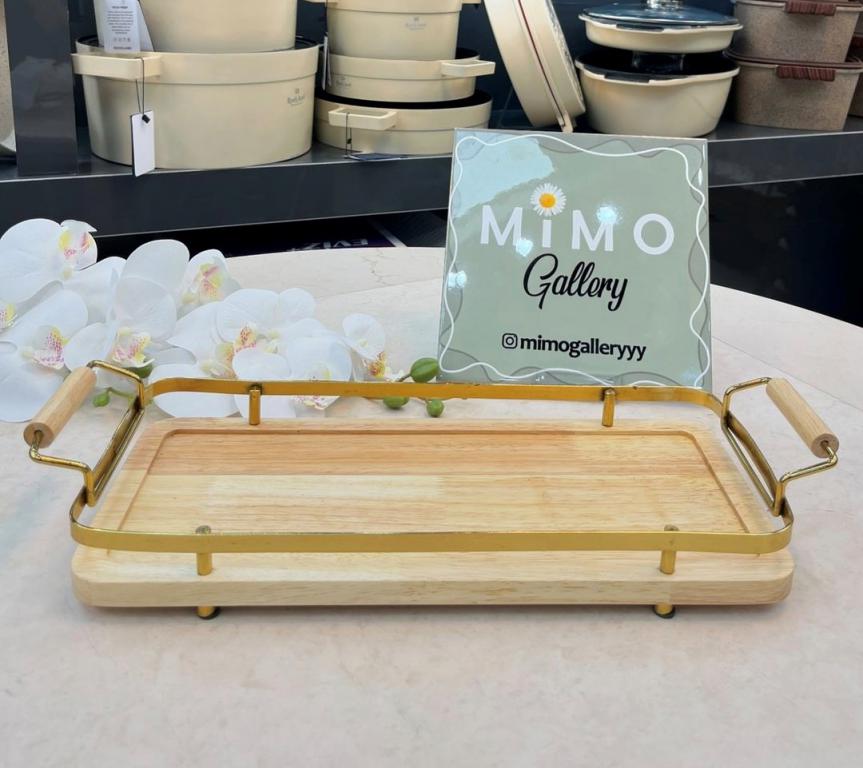 سینی چوبی شیک در دو طرح مستطیلی و گرد - تصویر 2