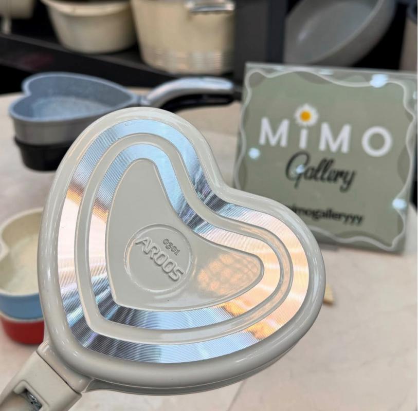 تابه پنکیک کوچک عروس چدن گرانیت مدل قلبی و مربعی - تصویر 10