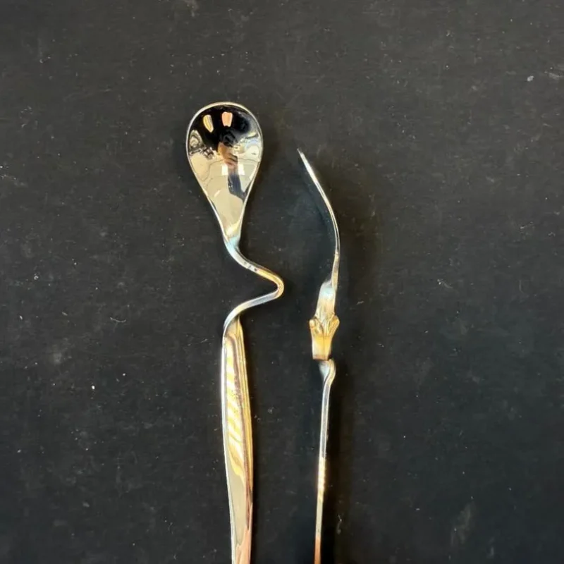 سرویس قاشق چنگال ۱۴۳ پارچه طلایی از برند SG کد249 - تصویر 10