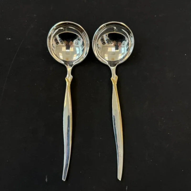 سرویس قاشق چنگال ۱۴۳ پارچه طلایی از برند SG کد249 - تصویر 8