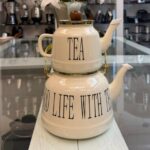 کتری قوری لعابی لانگفی طرح مادام کوکو