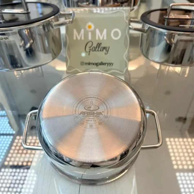 قابلمه استیل کف لیزری برند عرشیا - تصویر 4