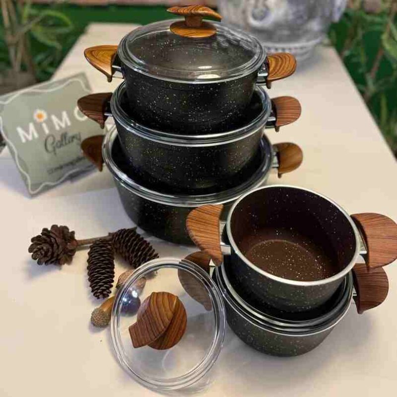 قابلمه چدن گرانیتی کاملا نچسب اویز مدل سوینگ در سایزهای مختلف - تصویر 6