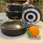 قابلمه چدن گرانیتی کاملا نچسب اویز مدل سوینگ در سایزهای مختلف - تصویر 5