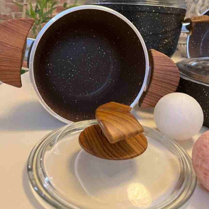 قابلمه چدن گرانیتی کاملا نچسب اویز مدل سوینگ در سایزهای مختلف - تصویر 4