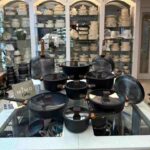 سرویس قابلمه ۱۷ پارچه برند گرای پن با دسته طرح چرم و چوب اول