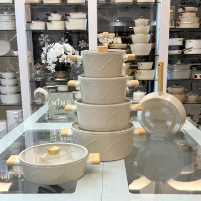 سرویس قابلمه چدن گرانیتی 11 پارچه برند اویز الف