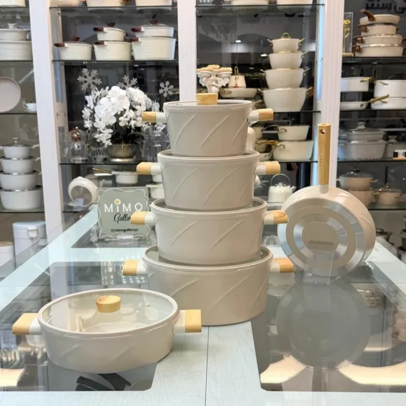 سرویس قابلمه چدن گرانیتی 11 پارچه برند اویز الف