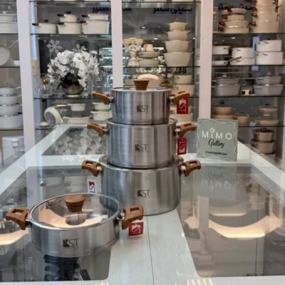 سرویس قابلمه استیل 8 پارچه از برندkst ب