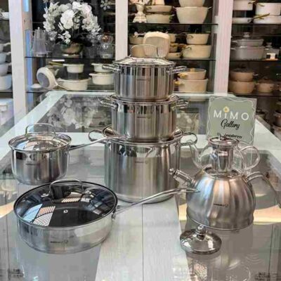 سرویس قابلمه استیل 15 پارچه کرکماز ت