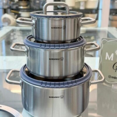 سرویس قابلمه استیل 8 پارچه برند کرکماز مدل 2794 سوم