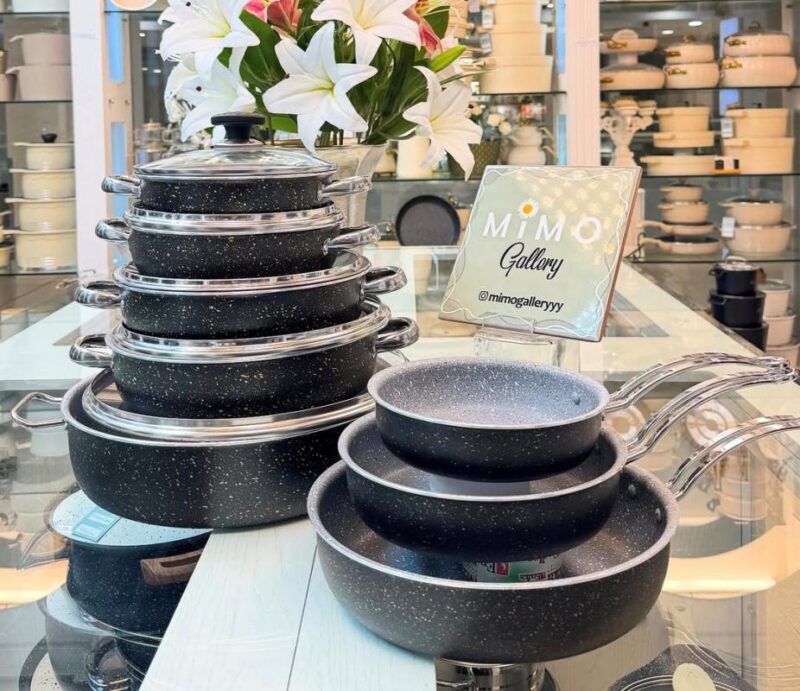 تابه دودسته دربدار چدن گرانیتی پویانمهر - تصویر 2