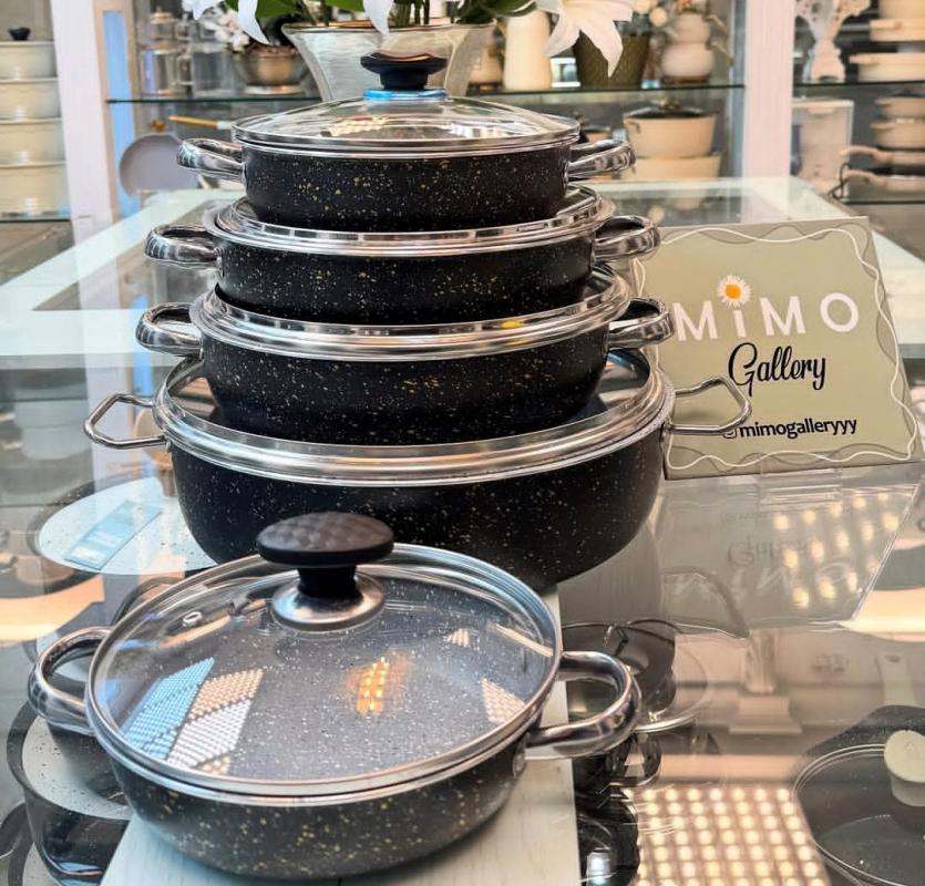 تابه دودسته دربدار چدن گرانیتی پویانمهر - تصویر 1