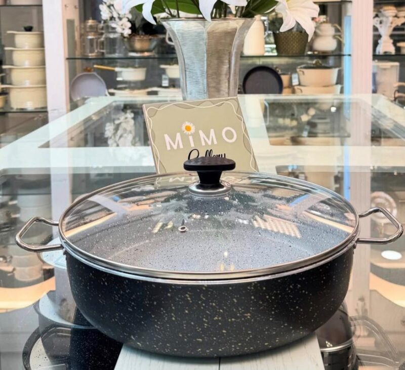 تابه دودسته دربدار چدن گرانیتی پویانمهر - تصویر 5