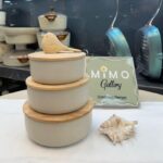 ظرف نگهدارنده غذا چدن گرانیت با درب چوبی برند پرارین