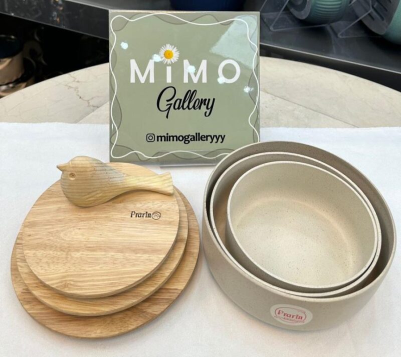 ظرف نگهدارنده غذا چدن گرانیت با درب چوبی برند پرارین - تصویر 17