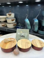 ظرف نگهدارنده غذا چدن گرانیت با درب چوبی برند پرارین - تصویر 15