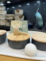 ظرف نگهدارنده غذا چدن گرانیت با درب چوبی برند پرارین - تصویر 5