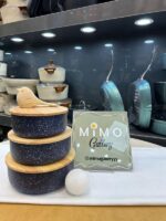 ظرف نگهدارنده غذا چدن گرانیت با درب چوبی برند پرارین - تصویر 6