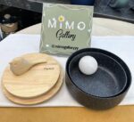 ظرف نگهدارنده غذا چدن گرانیت با درب چوبی برند پرارین - تصویر 30