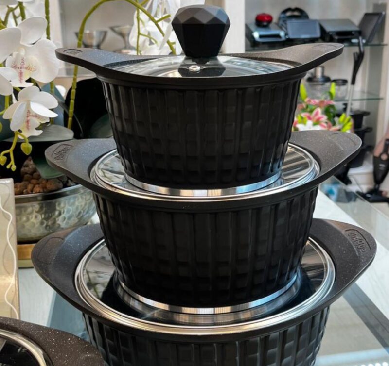 سرویس قابلمه 8 پارچه یونیک مدل نگینی - تصویر 3