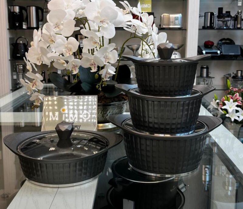 سرویس قابلمه 8 پارچه یونیک مدل نگینی - تصویر 2