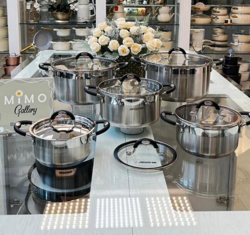 قابلمه استیل عرشیا مدل دو درب در سایز های مختلف - تصویر 8