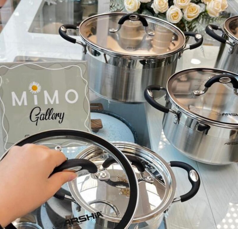 قابلمه استیل عرشیا مدل دو درب در سایز های مختلف - تصویر 7