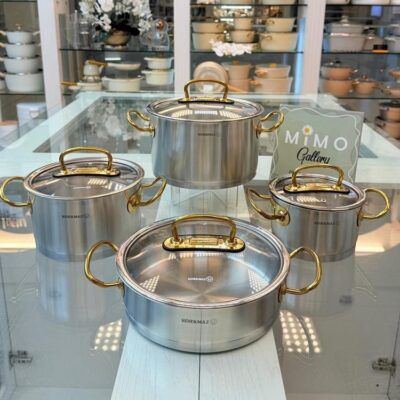 سرویس قابلمه استیل 8 پارچه برند کرکماز ب