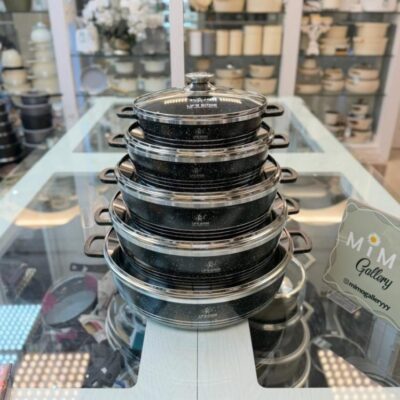 تابه دودسته دربدار گرانیتی لایف اسمایل طرح کلاسیک الف