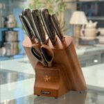سرویس چاقو آشپزخانه لایف اسمایل با استند چوبی مدل 8-2