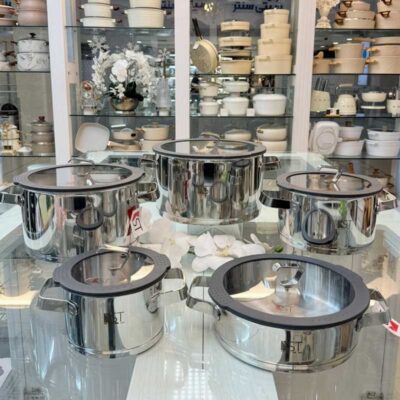 سرویس قابلمه 10 پارچه KST مدل 8020 طرح براق اول